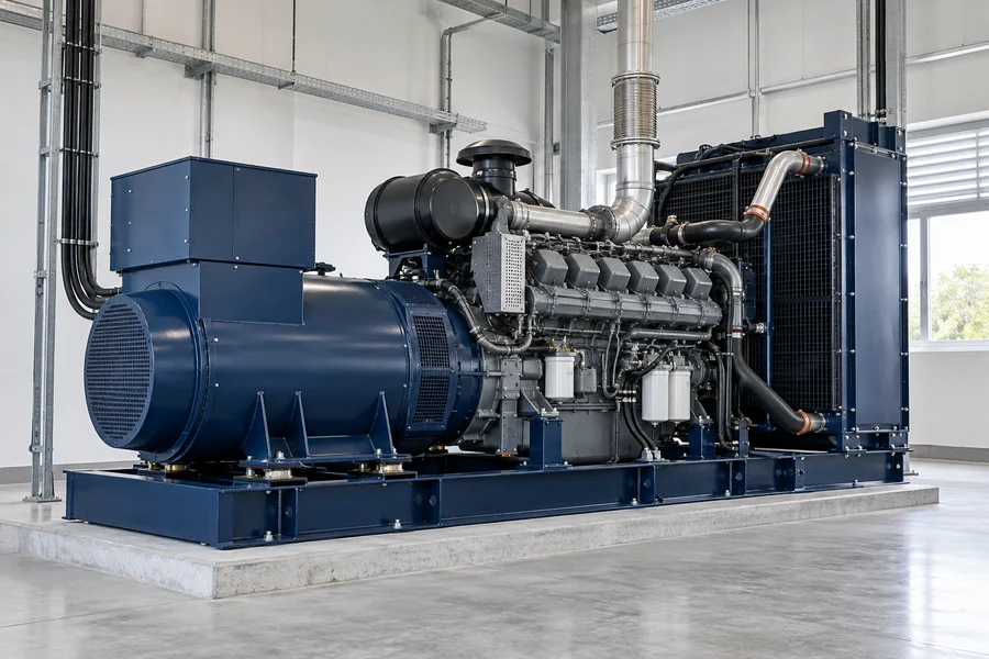 Industrial generator equipment in a power facility